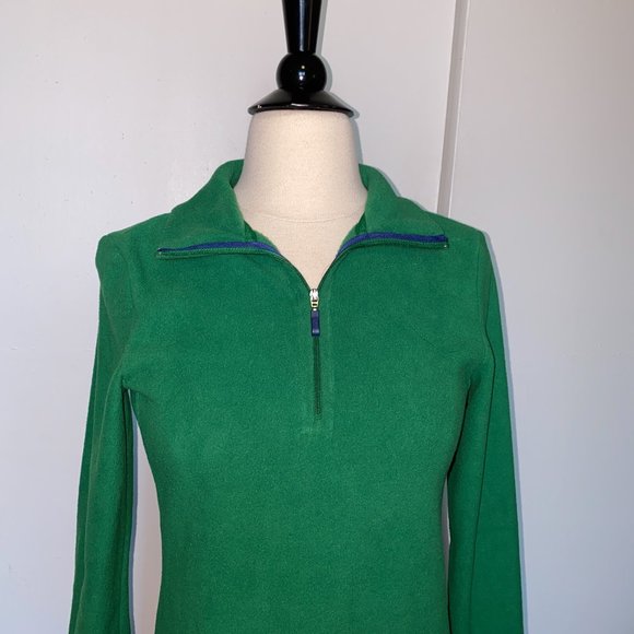 GAP Green Fleece Sweater 1/4 Zip Up Mock Neck Pullover Size Small/XS - Picture 5 of 10